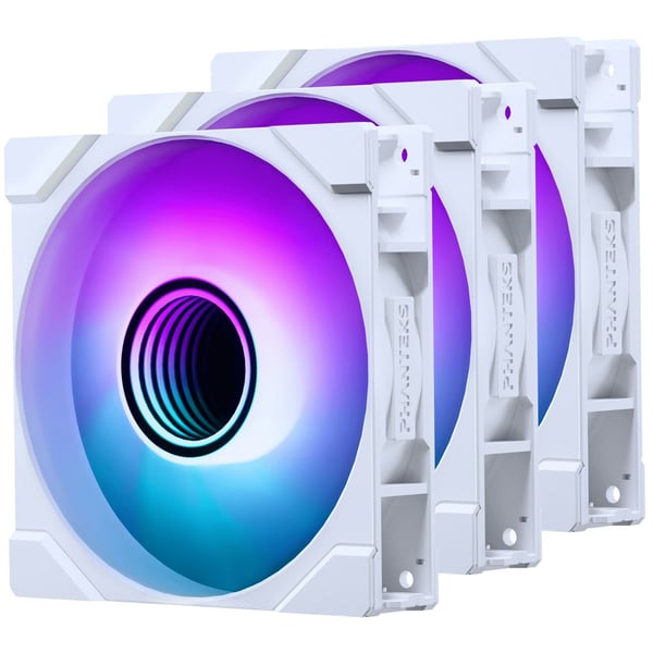 Phanteks M25 Gen2 120 mm PWM DRGB-fläkt, vit, 3 st