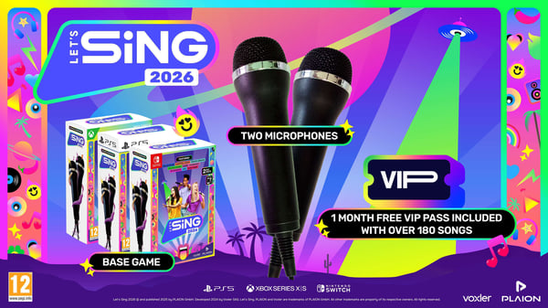 Let's Sing 2026 och 2 mikrofoner (PS5)