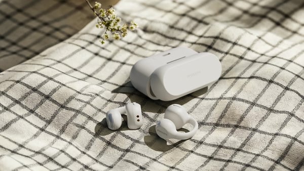 Philips TAQ2000 trådlösa open-ear hörlurar, vit