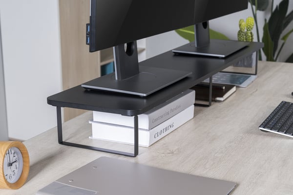 ErgoWork Long Haul bildskärmsställ, svart