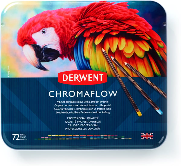 Derwent Chromaflow -färgpennset, 72 delar