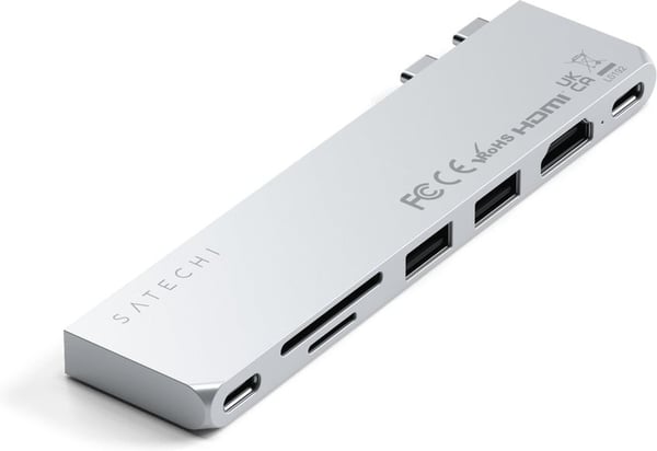 Satechi Pro Hub Slim -adapter, silver