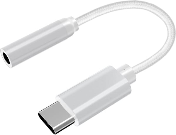 Fuj:tech USB-C - 3.5mm -ljudadapter, vit