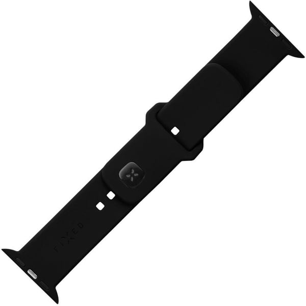Fast silikonerem til smartur, Apple Watch 42 / 44 / 45 mm, sort