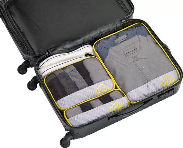 GoTravel Triple Packing Cubes - pakkeposer, 3-delt, gul