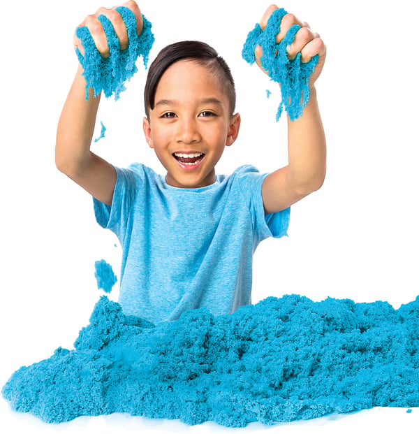 Kinetic Sand Colourpåse leklera, blå