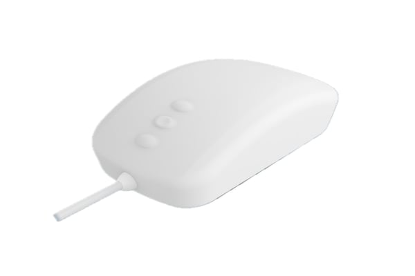 Contour Active Key QuickClean Medical Mouse 5-knappars PMH3-mus, vit