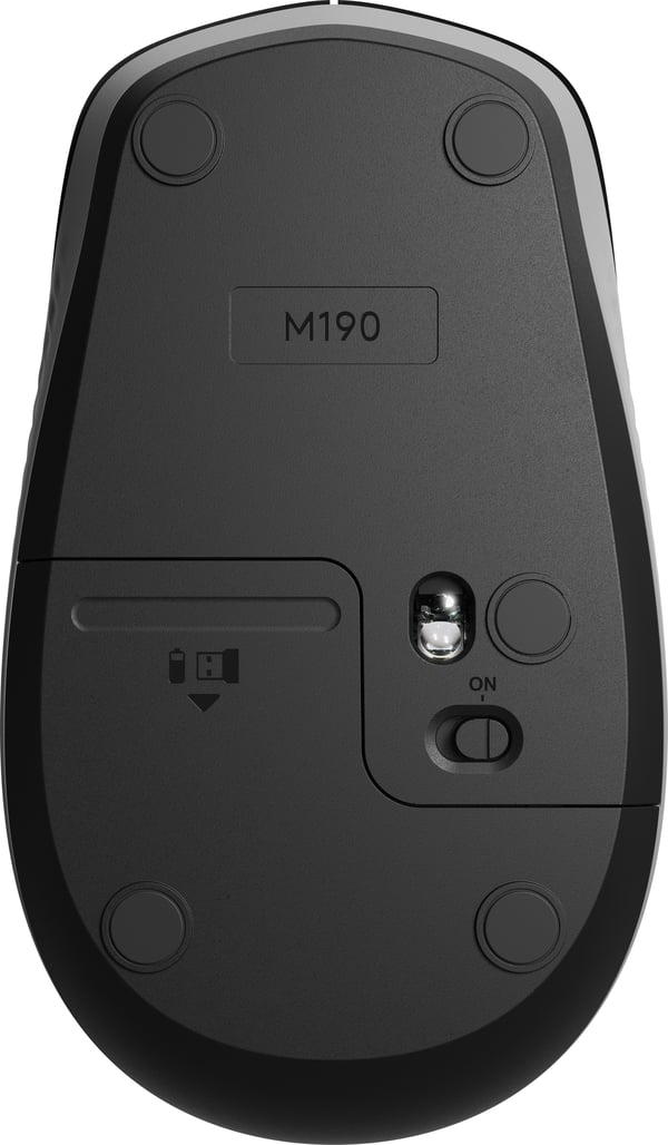 Logitech M190 -trådlös mus, svart/grå
