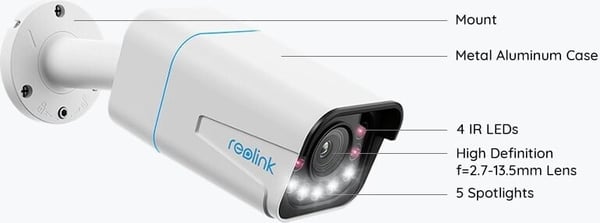 Reolink RLC-811A PoE overvågningskamera til indendørs og udendørs brug