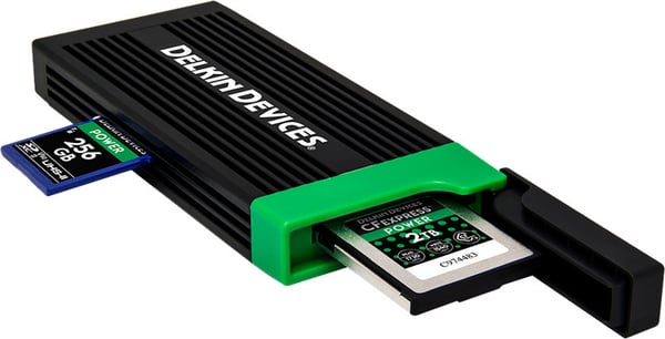 Delkin USB 3.2 CFexpress Type B & SD UHSII hukommelseskortlæser