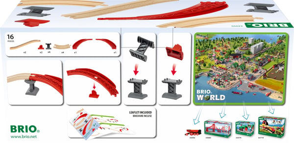 BRIO World 33995 Stigende kurver -bane sæt