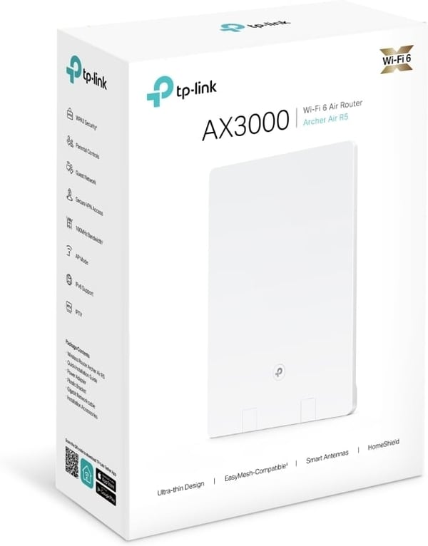 TP-LINK Archer Air R5 Dualband väggmonterad WiFi 6-router