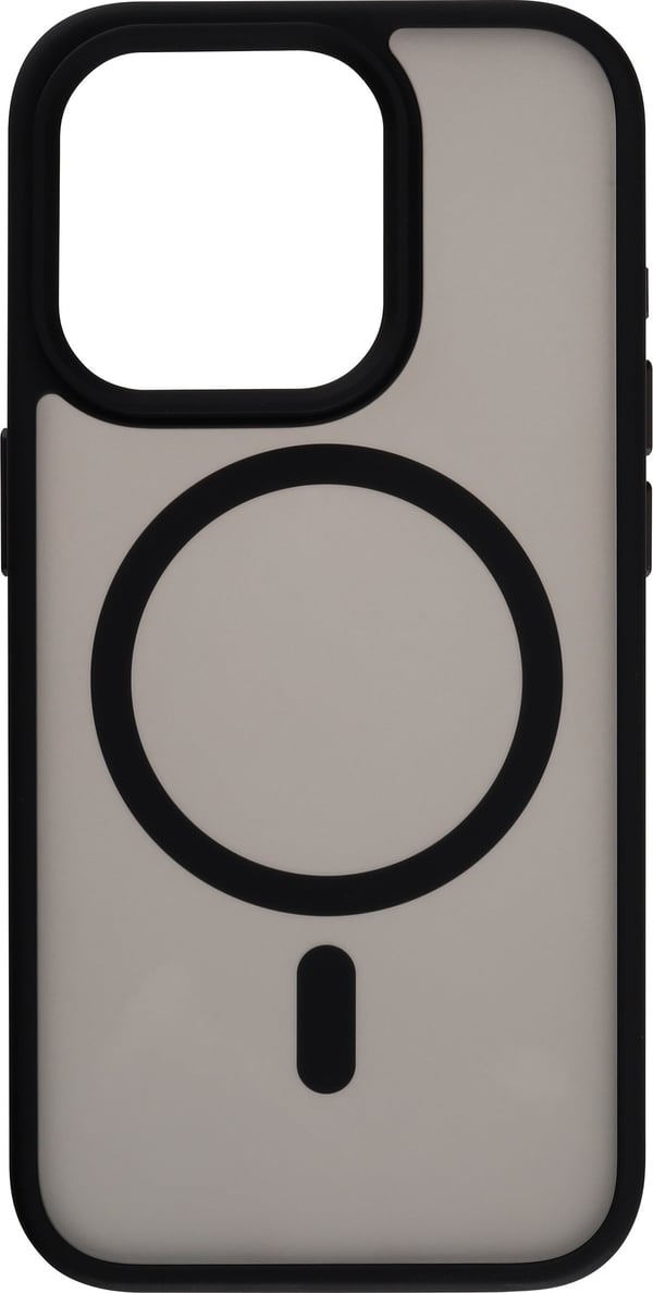 FoneKit MagSafe-kompatibel Soft Touch-skyddsskal, iPhone 15 Pro, svart/grå