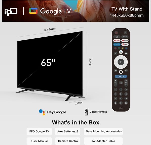 FPD 65" G900 – 4K LED Google TV