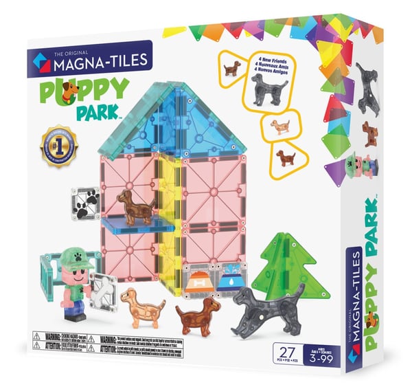 MAGNA-TILES® Hundpark magnetbyggsats, 27 delar
