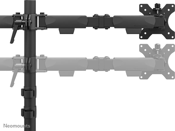 Neomounts DS60-600BL2 NERO bildskärmsarm för två 10-32" skärmar, svart