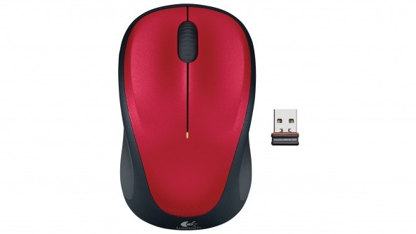 Logitech M235 -mus, röd