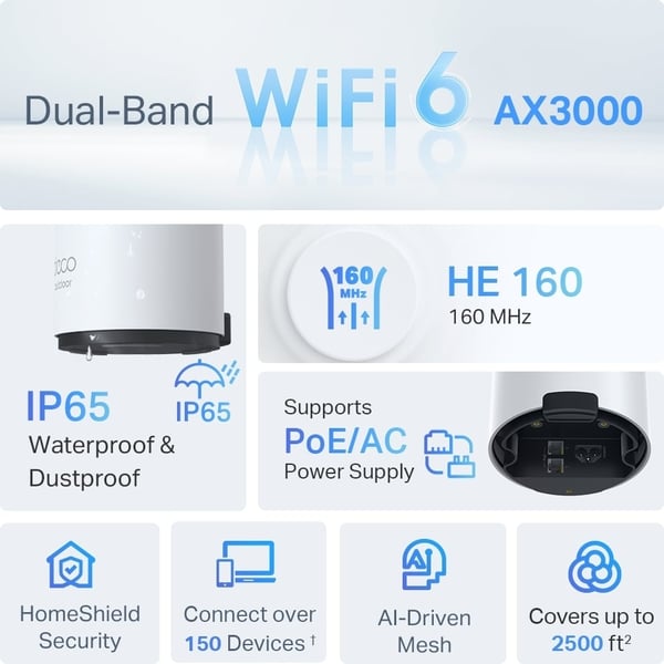 TP-LINK Deco X50 Outdoor WiFi 6 -Mesh-accesspunkt för utomhusbruk