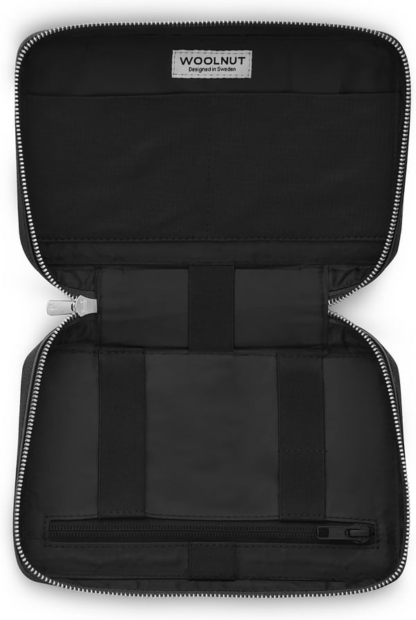 Woolnut Leather Tech Organizer - tilbehørstaske, sort