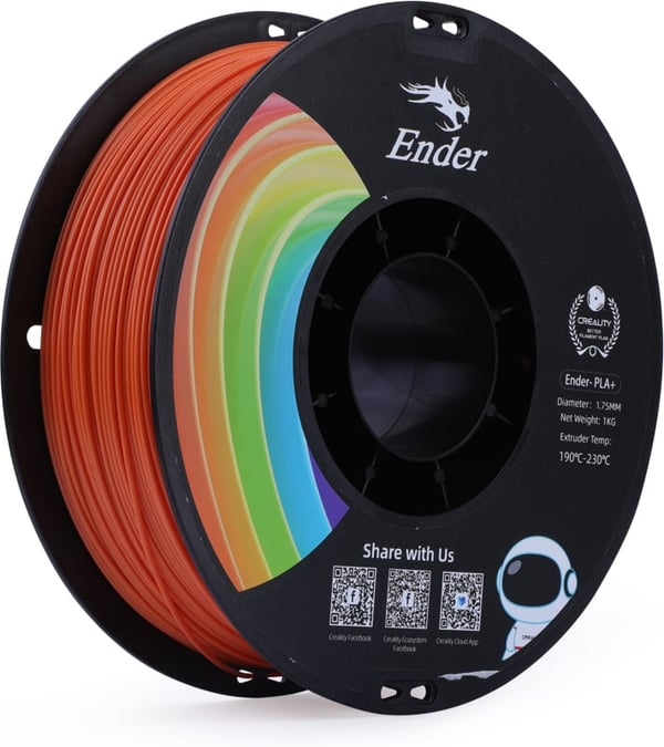 Creality Ender - PLA+ -filament för 3D-skrivare, 1,75 mm, orange