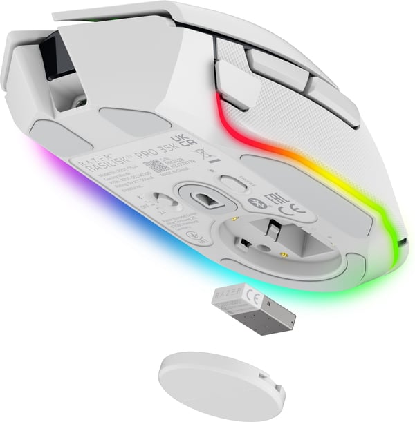 Razer Basilisk V3 Pro 35K trådløs spilmus, hvid