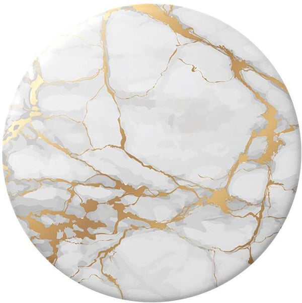 PopSockets PopGrip -hållare, Guld Lutz Marble