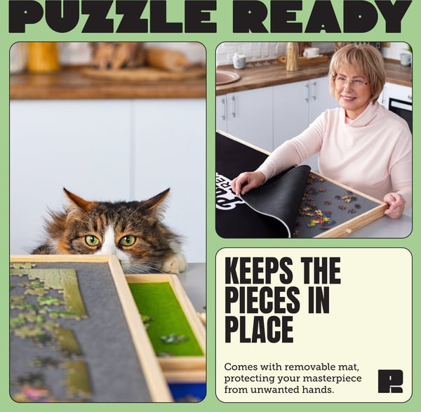 Puzzle Ready - Träpusselbräda, 1500 bitar