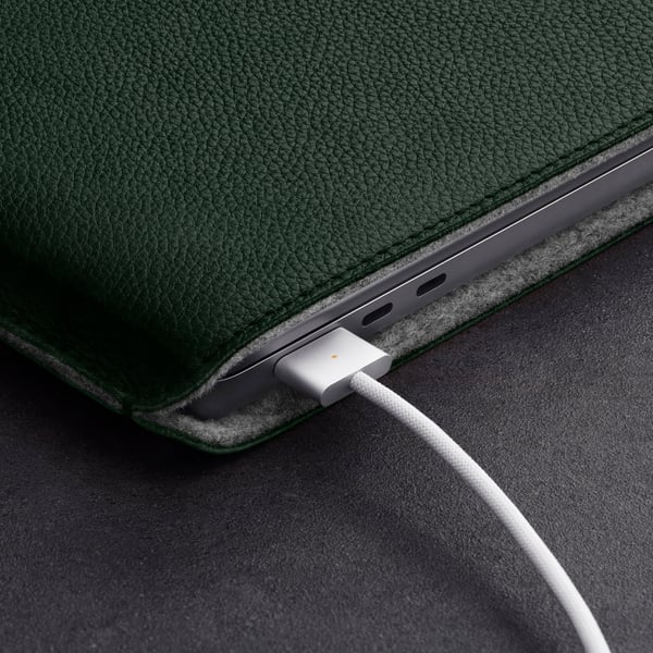 Woolnut Läderfodral 15" MacBook Air, grön