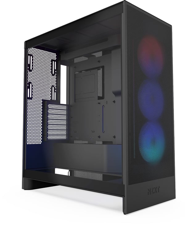 NZXT H7 Flow RGB (2024) ATX-chassis med vindue, sort