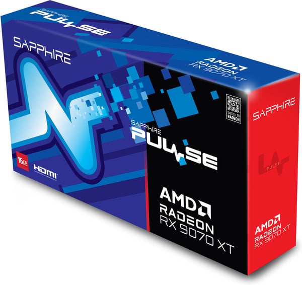 Sapphire PULSE AMD Radeon RX 9070 XT grafikkort