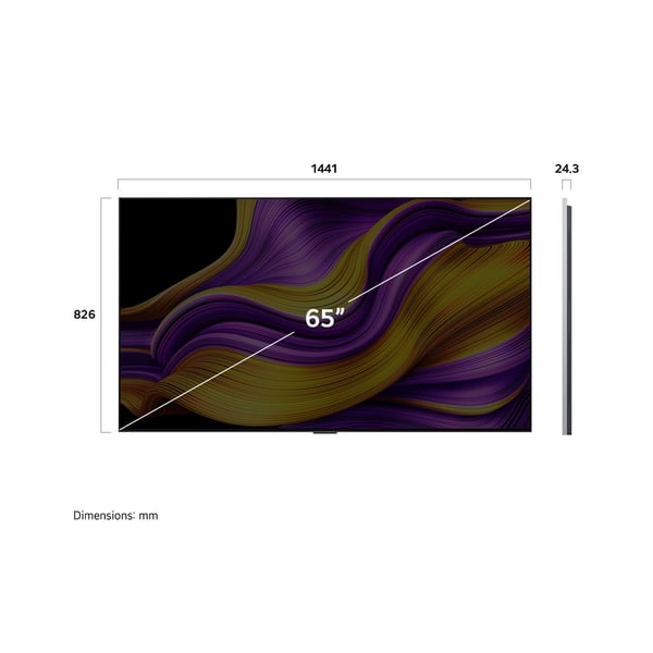 LG 65'' OLED evo G5 – 4K TV med väggfäste