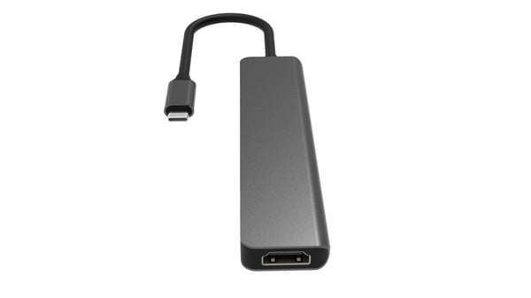 Fuj:tech Slim USB-C-hubb med 100 W PD-laddning, 5 portar