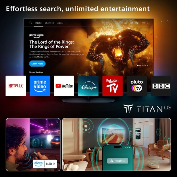 Philips 43" PUS8600 – 4K QLED Ambilight TV