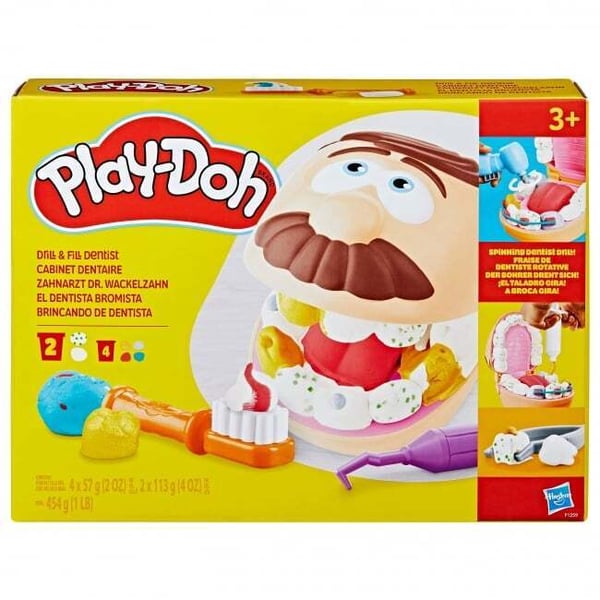 PLAY-DOH Borra och Fyll -modellervax tandläkarsats
