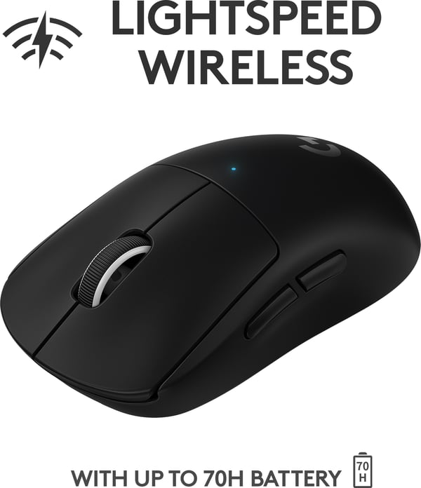 Logitech Pro X Superlight spelmus, svart