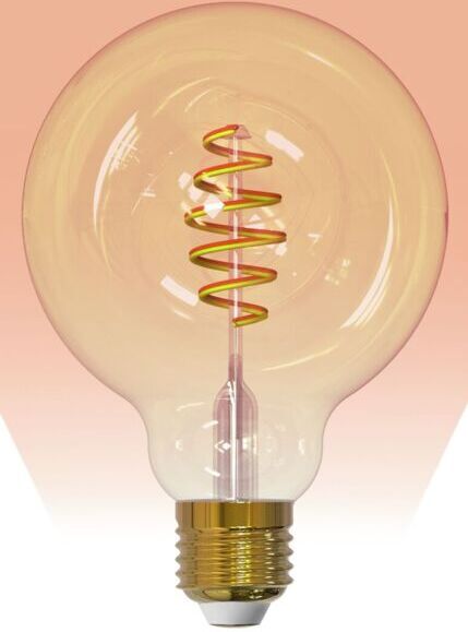 Airam SmartHome Globe 95 - smartlampe, E27, amber, 350lm, 1800-3000K, WiFi