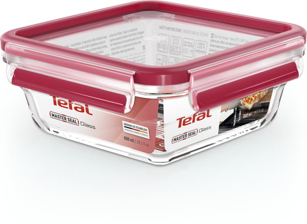 Tefal MasterSeal Glass -opbevaringsbeholder, glas, 0,8 L
