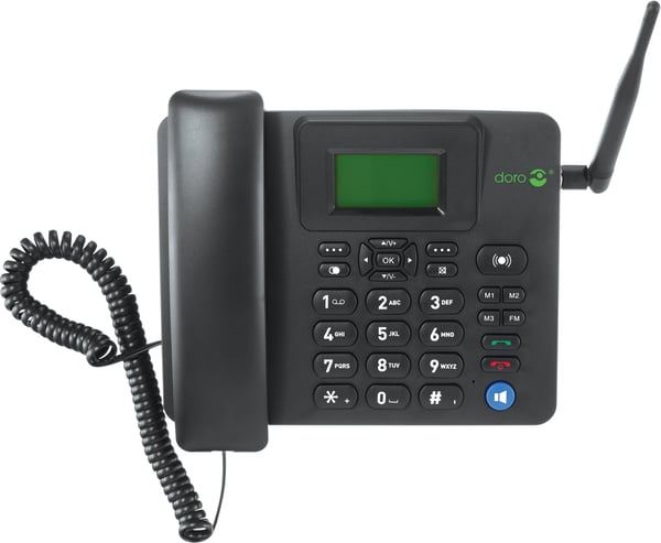 Doro 4100H 4G GSM-bordtelefon, sort