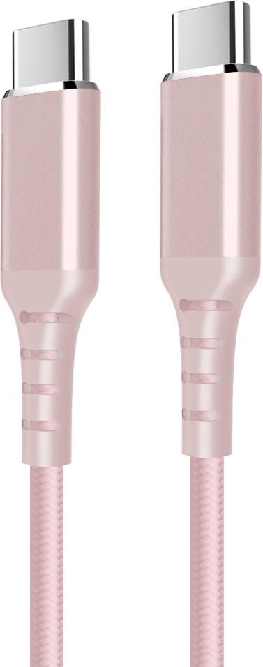 Fuj:tech USB-C - USB-C -kabel, 1m, rosa