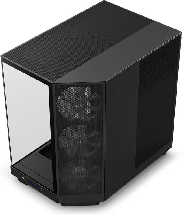 NZXT H6 Flow RGB ATX-kabinet med panoramavindue, sort