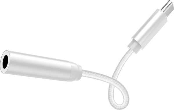 Fuj:tech USB-C - 3.5mm -ljudadapter, vit