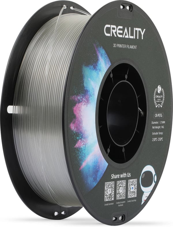 Creality CR-PETG filament til 3D-printer, 1,75 mm, gennemsigtig
