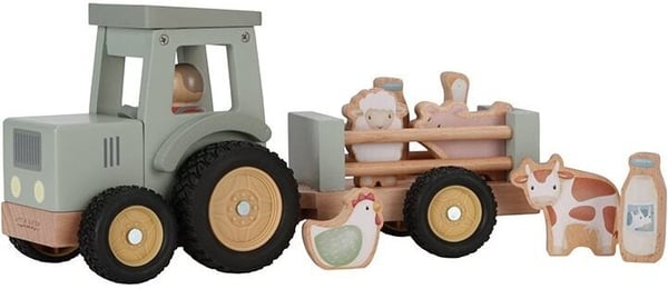 Little Dutch Little Farm -trætraktor + trailer
