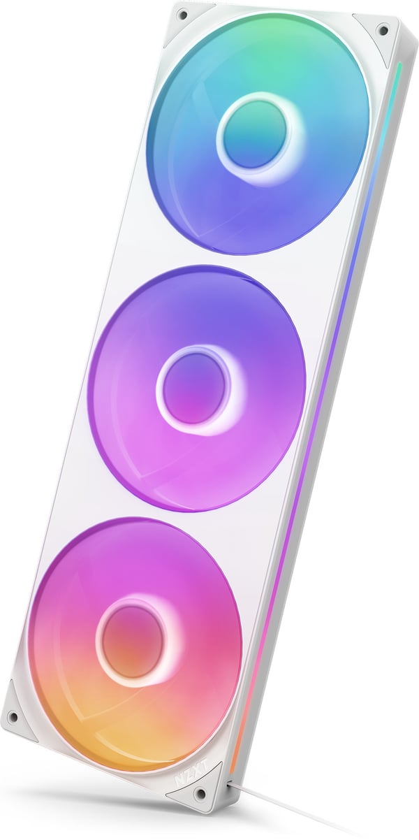 NZXT F360 RGB CORE-blæser, 3 * 120 mm, hvid