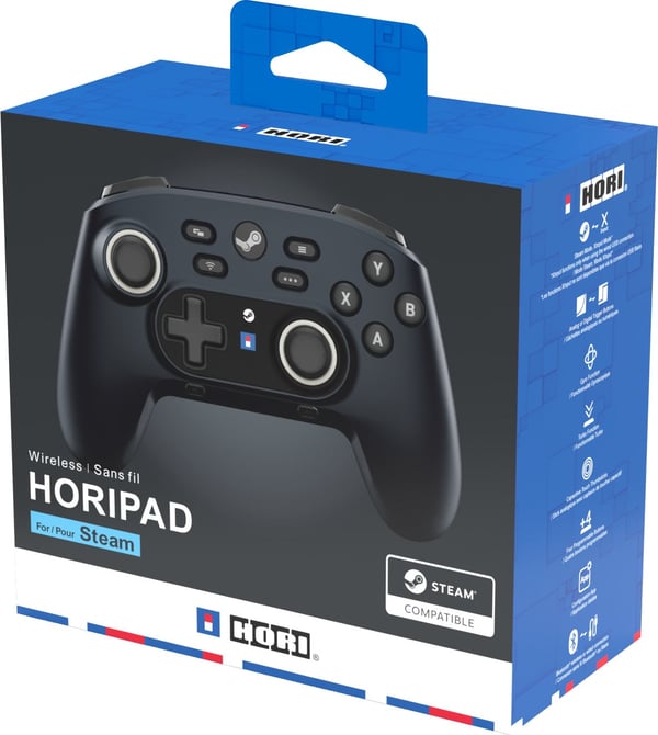 Hori Wireless HORIPAD Pro för Steam trådlös spelkontroll, PC / Steam Deck, svart