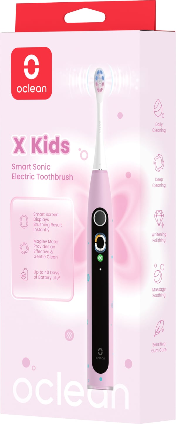 Oclean X Kids eltandborste, rosa