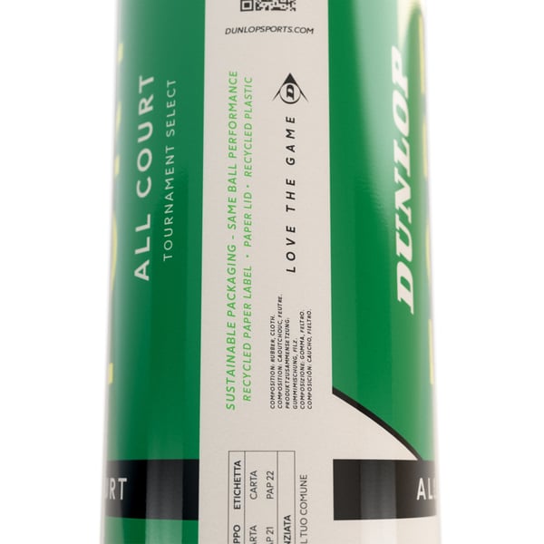 Dunlop Fort All Court -tennisboll, 4 st, eco