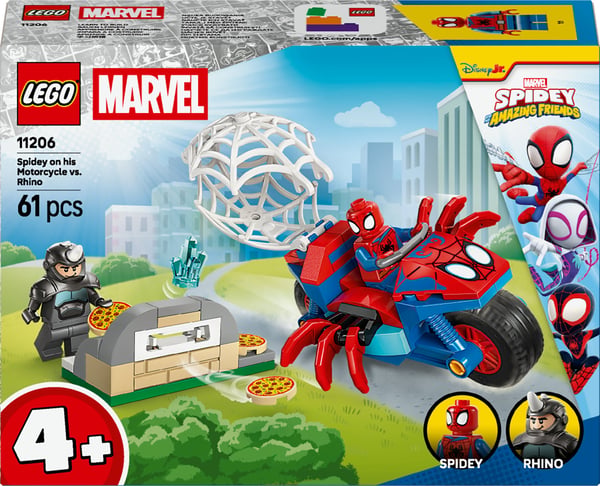 LEGO Marvel Spidey 11206 - Spidey jagar Rhino med sin motorcykel