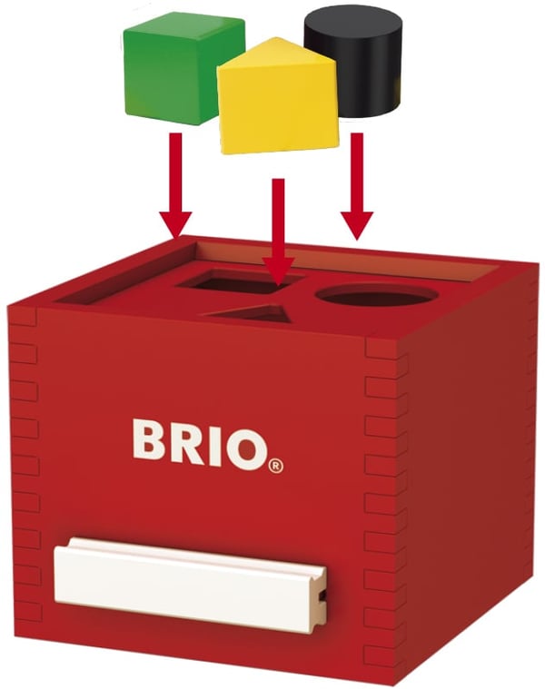 Brio 30148 - Byggklosslåda, röd