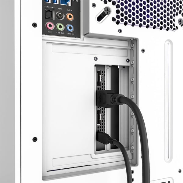 NZXT Lodret GPU-monteringskit - monteringsramme til grafikkort, hvid